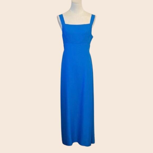 Topshop Blue Empire Waist Maxi Dress Size 8 NWT - Picture 1 of 14
